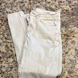 Nicole Miller Women's Off-White Straight Leg Jeans